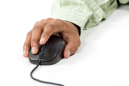鼠标点击点击计算机鼠标手指电脑互联网白色右键导航电缆老鼠滚动技术背景