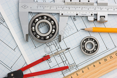 工具 工具和机制的详细详细信息技术卡尺统治者塞子轴承图纸乐器枕头机械图表图片