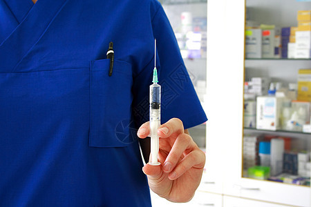 接种疫苗概念 护士拿着注射器药品诊所女性注射保健治疗制药剂量女士工作图片