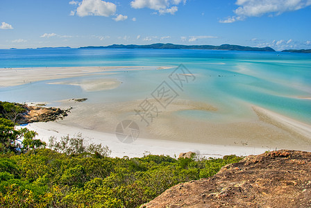澳大利亚昆士兰州白港海滩旅行假期白色天空乐趣天堂障碍女士蓝色海洋图片