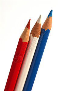 三支铅笔学习艺术白色爱好蓝色工具创造力绘画工艺蜡笔图片