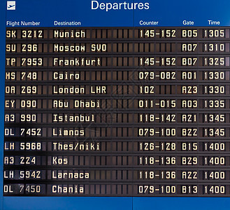 机场离境信息栏入境信息板广告牌展示蓝色航程假期大厅运输数据屏幕飞机场图片