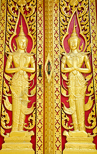 泰国传统风格的木工艺品图片