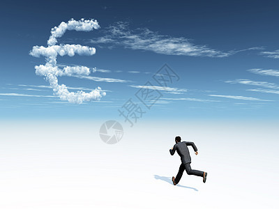 货币收益天空利润商业插图短跑男性跑步图片