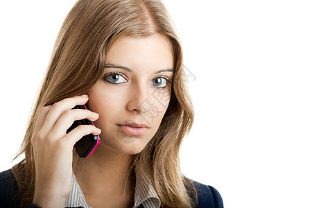 使用手机的女商务人士生意人微笑商业讲话细胞商务电话人士管理人员女孩图片