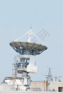 与卫星的天天天线通信商业蓝色车站网络望远镜数据电缆雷达天空宇宙图片