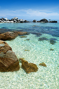 贝亨提亚岛闲暇海浪阳光海滩旅游天堂场景蓝色海洋海景图片