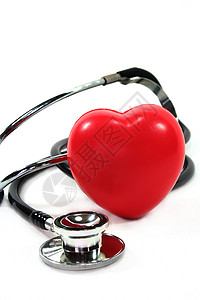 心脏的立体听诊器调查医生心脏病心悸监视器治疗药品心率心律预防背景图片
