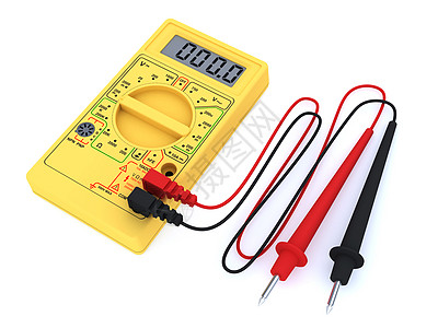 白色背景的数位多米工作探针数字技术拨号力量科学工具金属展示图片