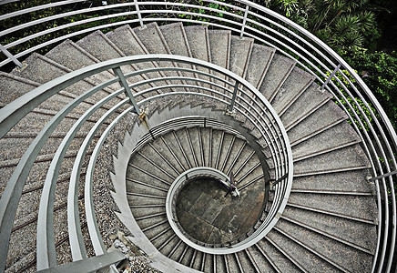 美丽的螺旋式楼梯梯子地面椭圆形栏杆扶手曲线线圈圆圈青色蜗牛图片