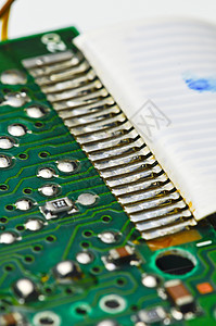 电子委员会芯片电气电路电容器盘子打印电路板处理器工程软垫图片