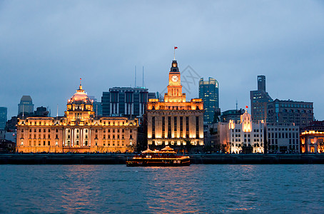 邦德区上海旧区建筑旅行天空市中心商业地标外滩卓越摩天大楼街道图片