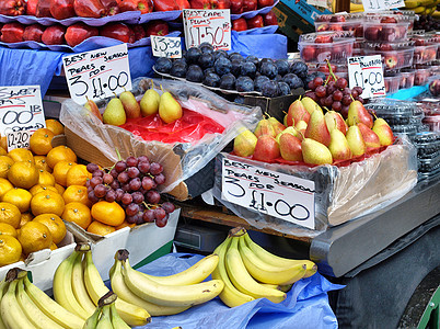 超级市场饮食绿色奶奶浆果美食红色香蕉橙子黄色食物图片