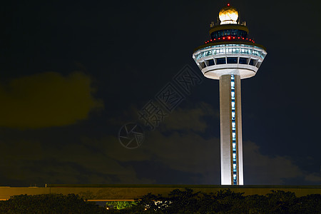 长吉机场夜幕控制塔图片