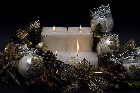 圣诞卡丝带装饰品问候语艺术季节墙纸蜡烛庆典礼物卡片图片