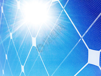 太阳能概念光伏射线星星绿色力量电气技术控制板光子电池背景图片