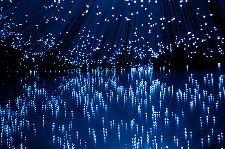 蓝色光纤蓝光纤互联网辉光技术星星光学科学数据电讯高科技矩阵背景