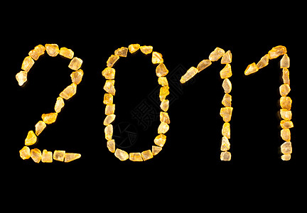 2011新年案文橙子年度日历盐浴水晶黑色号码香气假期背景图片
