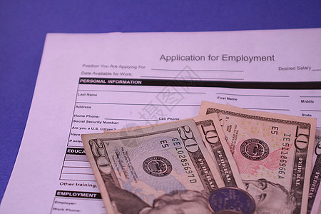 就业就业求职申请表金融招聘工作商业桌子合同员工面试失业文档图片