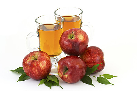 苹果汁和新鲜水果玻璃派对维生素叶子水晶饮食绿色喜悦果汁薄荷图片