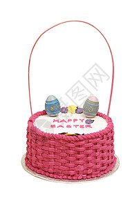 复活节蛋糕粉色蛋糕甜点篮子工作室装饰假期季节性季节食物图片