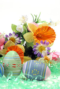 复活鸡蛋装饰假期季节风格庆典场景植物群图片