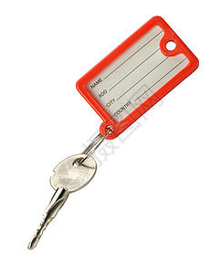 配有颜色细节的密钥钥匙数据圆圈红色空白塑料房子金属标签财产图片