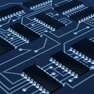 电脑机身技术芯片母板亮度焊接蓝色代码投影科学处理器图片