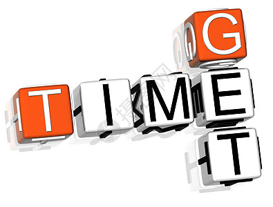 Get Time 填字游戏服务工作白色挑战失业职业就业面试雇主插图图片