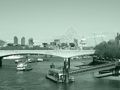 伦敦泰晤士河全景英语王国白色黑色背景图片