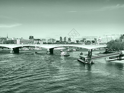 伦敦泰晤士河王国全景英语白色黑色背景图片