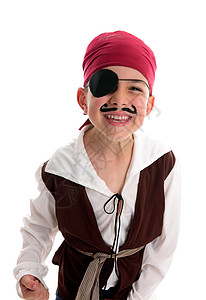 快乐的男孩海盗服装图片