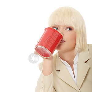喝咖啡的女商界人士商业咖啡管理人员女孩午餐商务女士工作咖啡店杯子图片