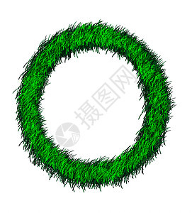 草地A2Z概念环境白色装饰品卷曲艺术字母绿色字体叶子图片