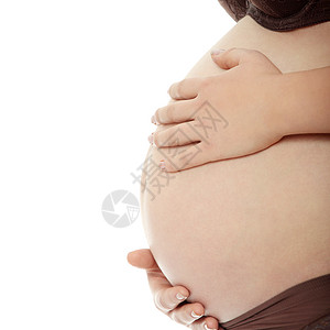 孕妇的肚皮身体生活女性女士怀孕子宫白色母亲手臂皮肤图片