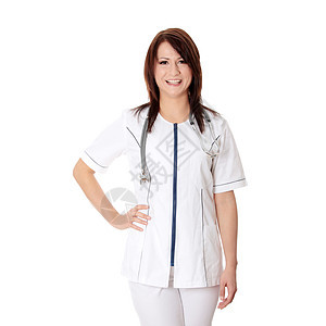 微笑的医生或护士医院工作保健职业女士从业者护理工人疾病药品图片