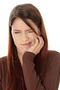 牙痛保健卫生手势疾病失败牙医女士牙齿压力困惑图片