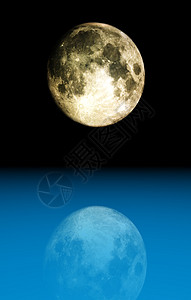 月景气氛月亮地平线天空反光月夜月光陨石卫星景观图片