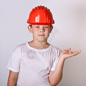 男孩子建造建筑学孩子管理人员建设者职业姿势冒充衣服男性图片