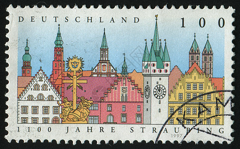 邮票历史性风格集邮古董房子吸引力建筑城市卡片邮戳图片