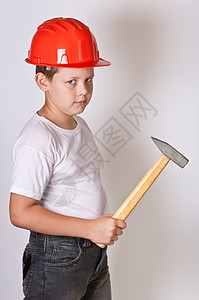 男孩子孩子男生工作室头盔冒充硬件锤子学校建造承包商图片
