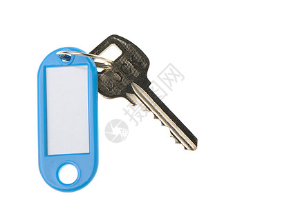 配有颜色细节的密钥戒指饰品钥匙标签房子空白金属财产塑料安全图片