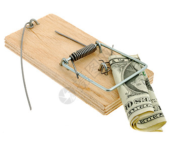 有美元的捕鼠陷阱商业摄影害虫动机控制杠杆金融危险经济木头图片