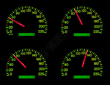 速度计加速度控制板司机辉光车速汽车小时里程表旅行速度图片