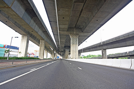 桥下高速公路日落旅行蓝色树木自由地平线街道云景戏剧性沥青图片