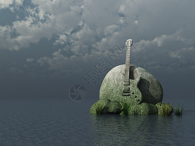 硬岩歌曲天空吉他音乐插图乐器石头音乐会纪念碑岩石图片