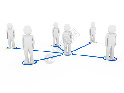 3d 男子社会网络圆圈互联网人士招聘资源商业团队会议蓝色友谊图片