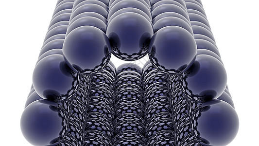 碳纳米管模型材料化学化学品红色圆柱白色原子圆形矿物六边形背景图片