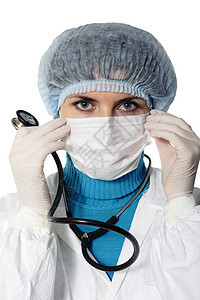 医学医生治疗药品液体注射器面具护士塑料疾病医院流感图片