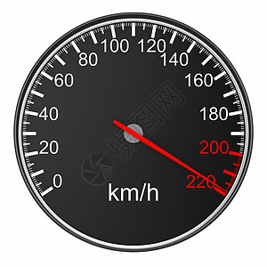 白色背景的三维图像上速度计运输仪表里程表力量指标运动指针控制板驾驶危险图片